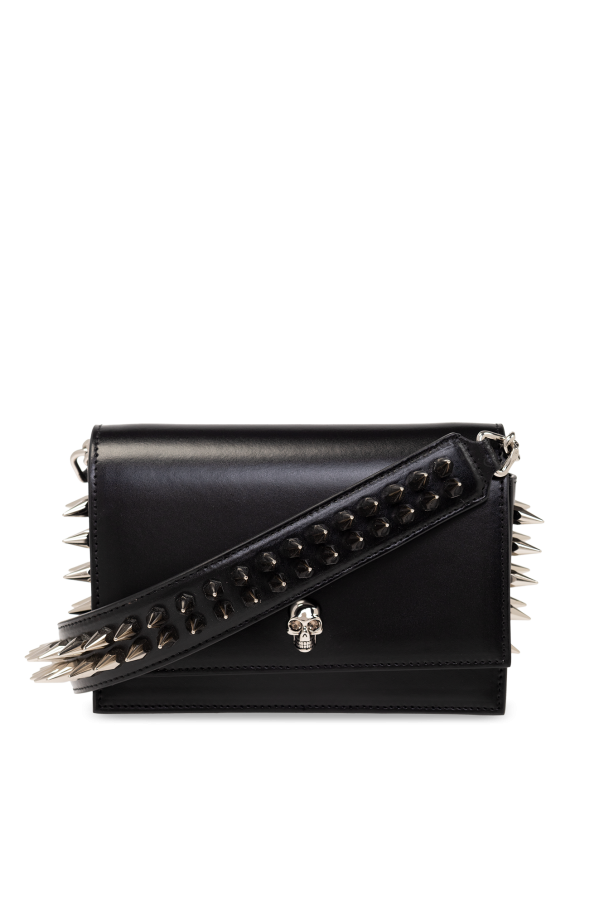 ショルダーバッグ・ポシェット Alexander Mcqueen Black Leather Seal Shoulder Bag Alexander Mcqueen The Seal Shoulder Bag In Black | ModeSens